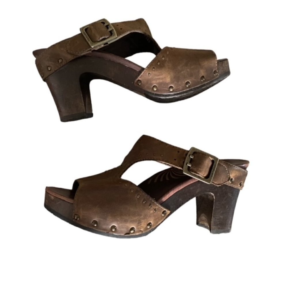 Dansko Ripley Crazy Horse Brown Studded Clog  40